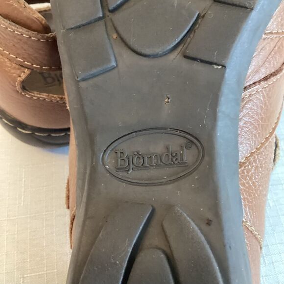 Bjorndal Echo Dark Tan Leather Women's Size 6 1/2 - Picture 7 of 12